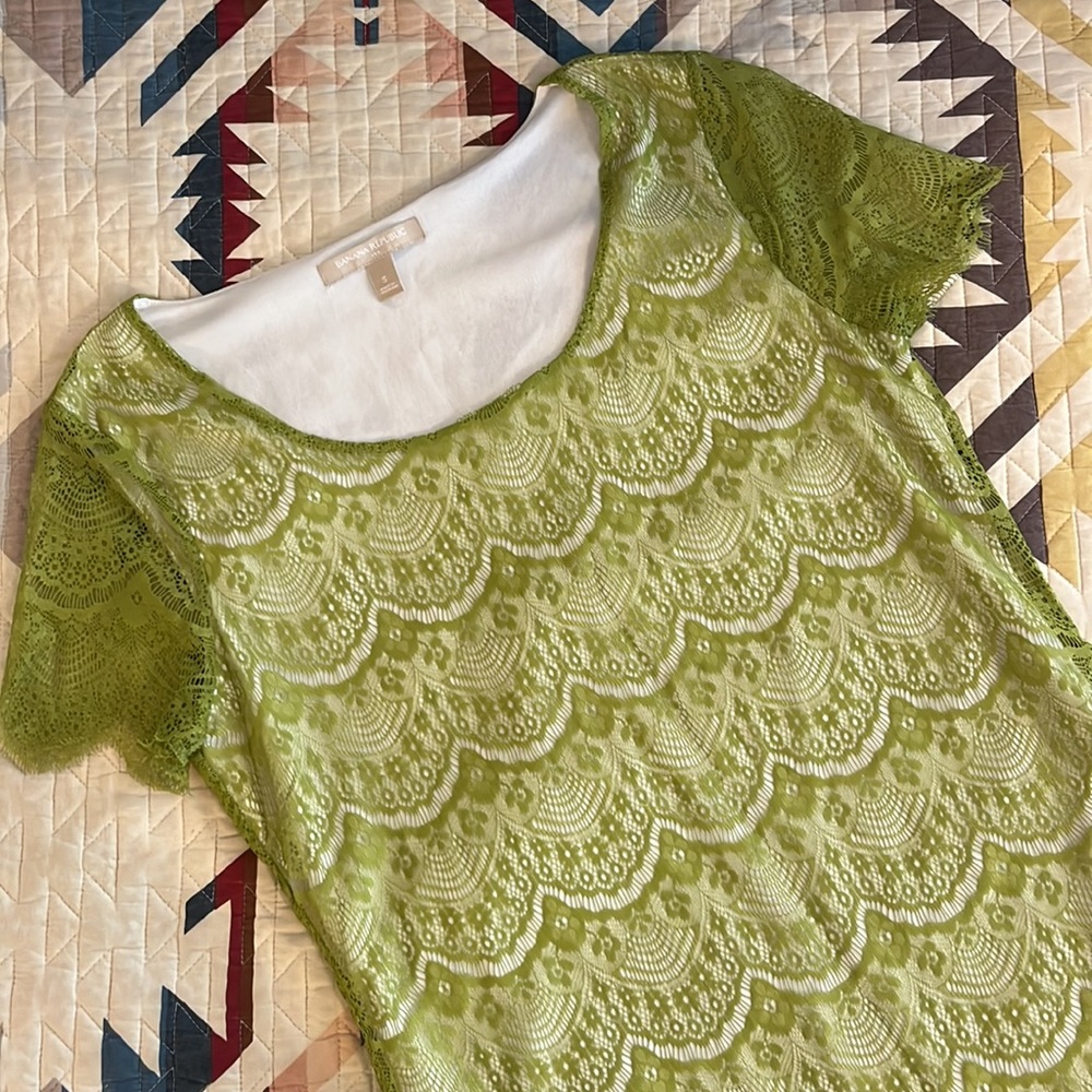Lime Lace Overlay Tee
